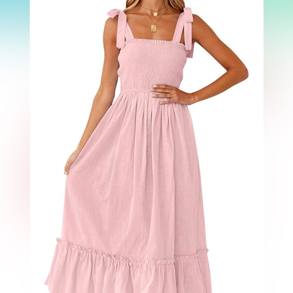 Pink adjustable strap Sundress